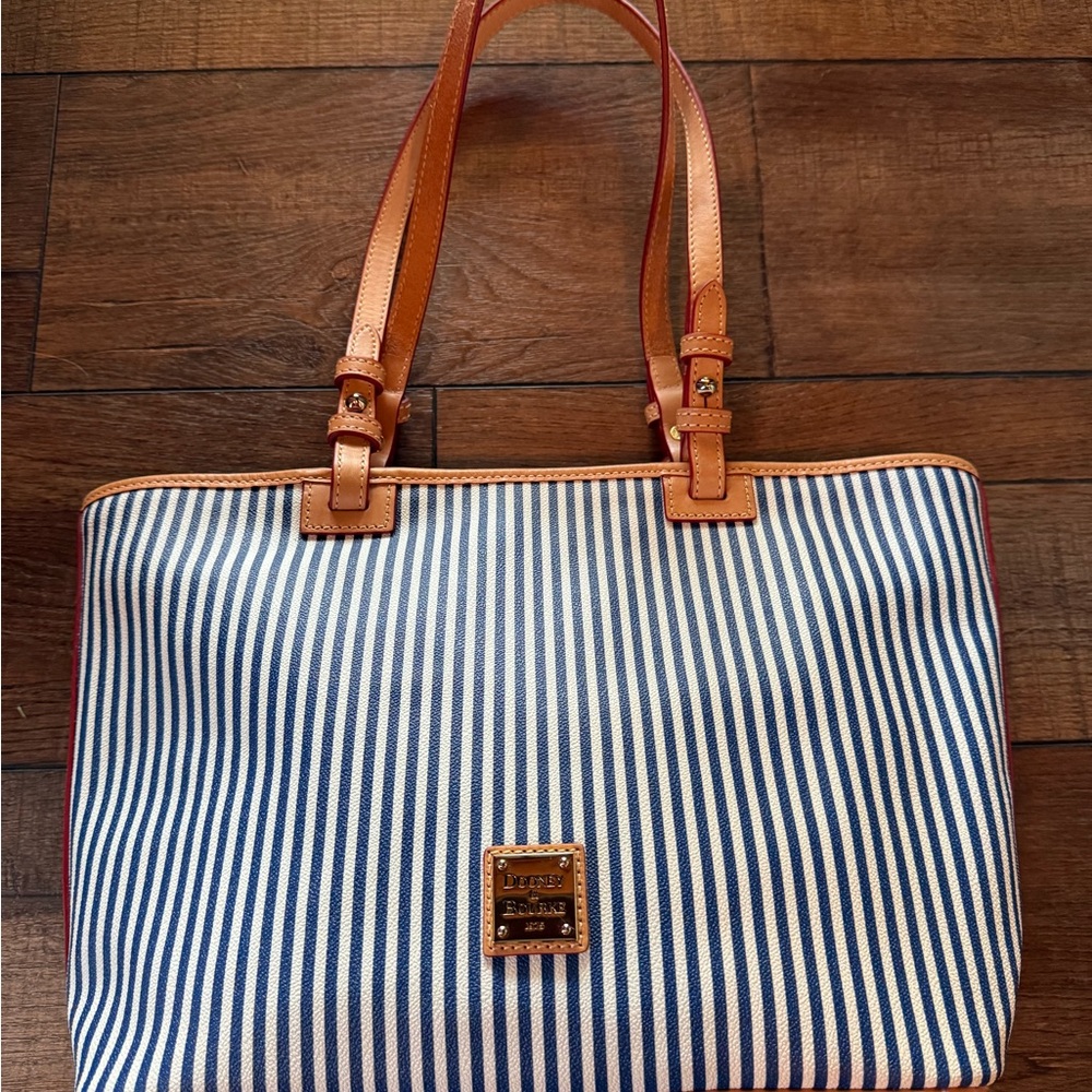 Dooney & Bourke Blue and White Nautical Tote